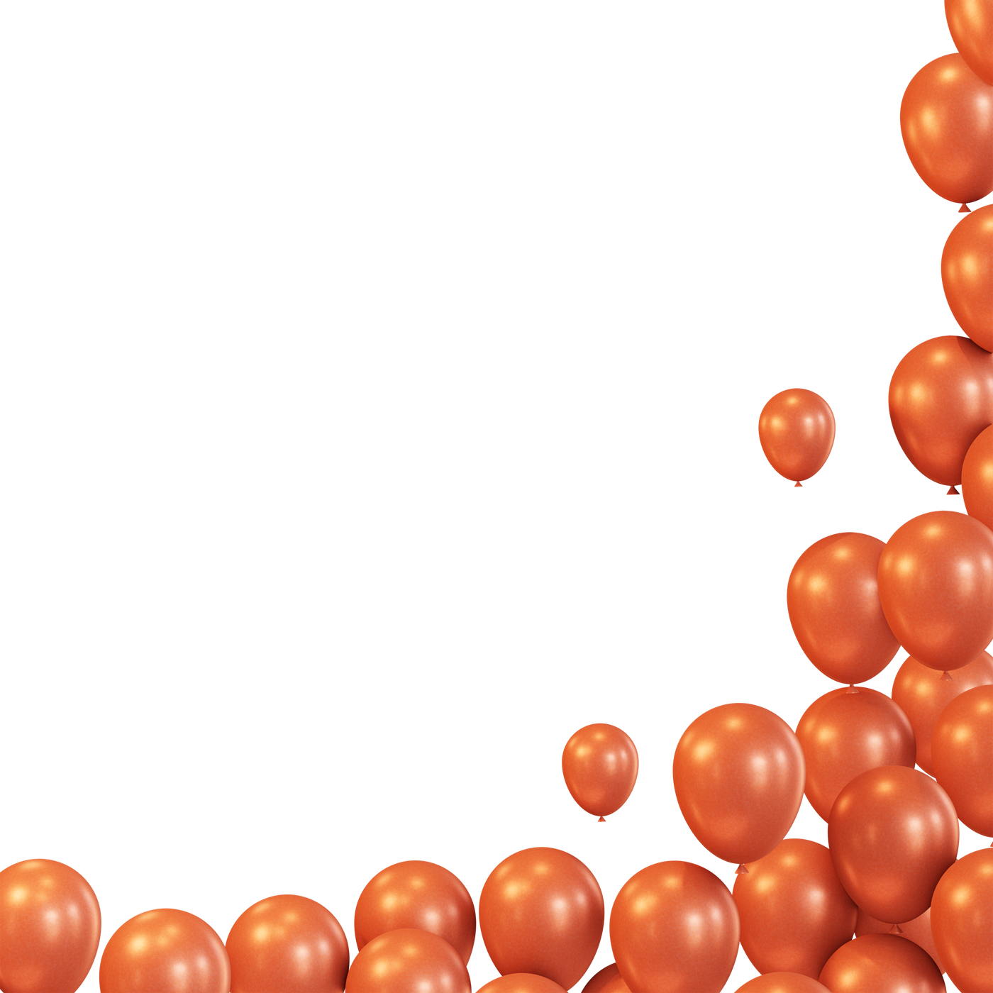 Orange Balloons Border